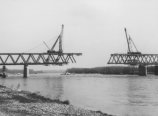 Bau der neuen Rheinbrücke im Frühjahr 1967, Sammlung Hubert Mathes