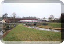 07.02.2021, Karlsdorf bei B35 Brücke und Saalbachkanal, ICE4